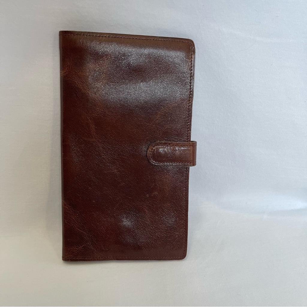 Brown Leather Wallet Travel Spanish Goat Leather Brown Leather Wallet Travel Spanish Goat Leather